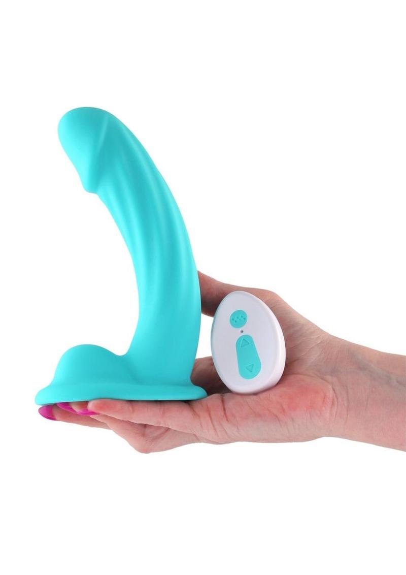 Colours Curve Silicone Vibrating Dildo with Remote Control