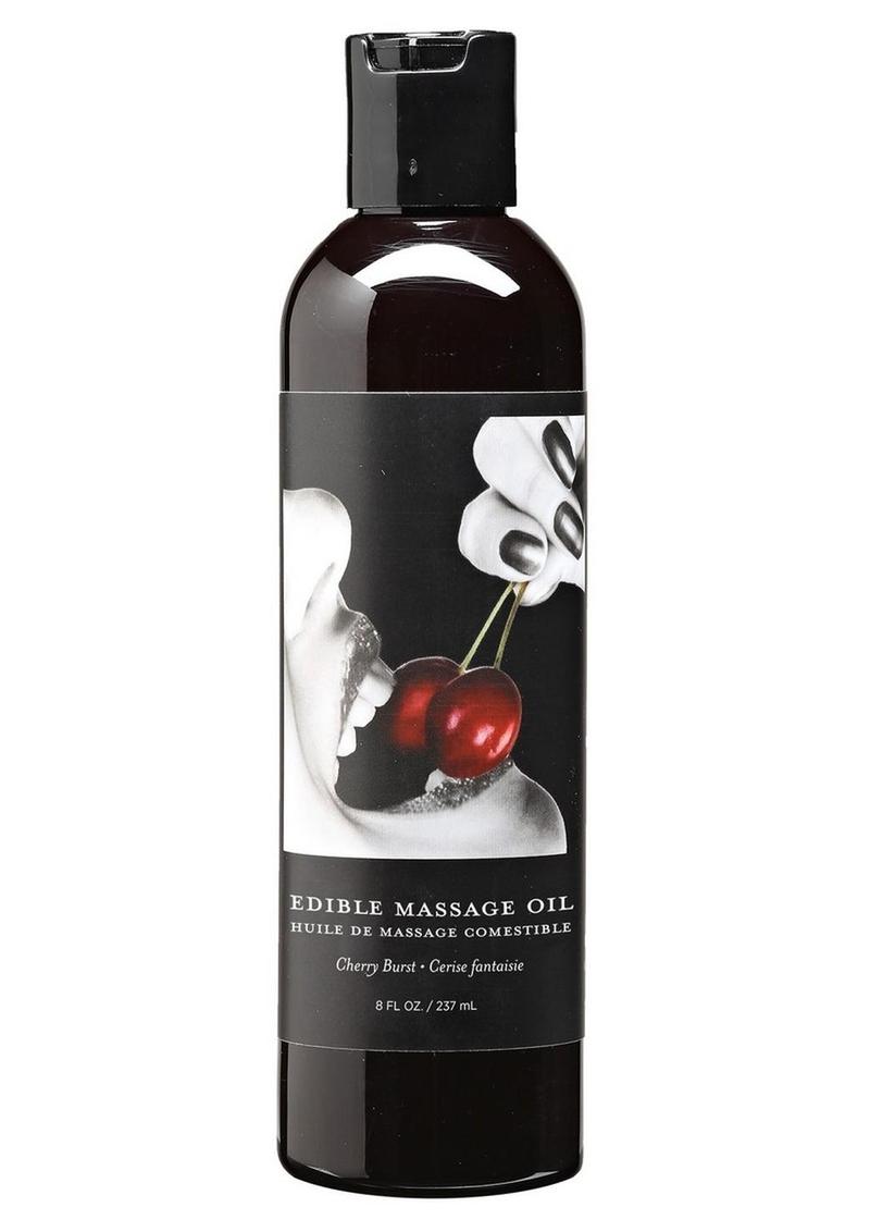 Earthly Body Hemp Seed Edible Massage Oil Cherry Burst - 2oz
