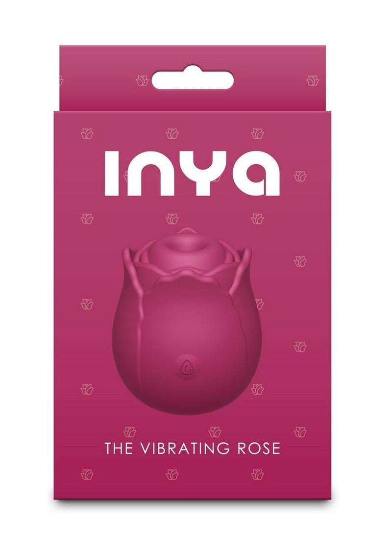 Inya The Vibrating Rose Rechargeable Silicone Clitoral Stimulator - Red