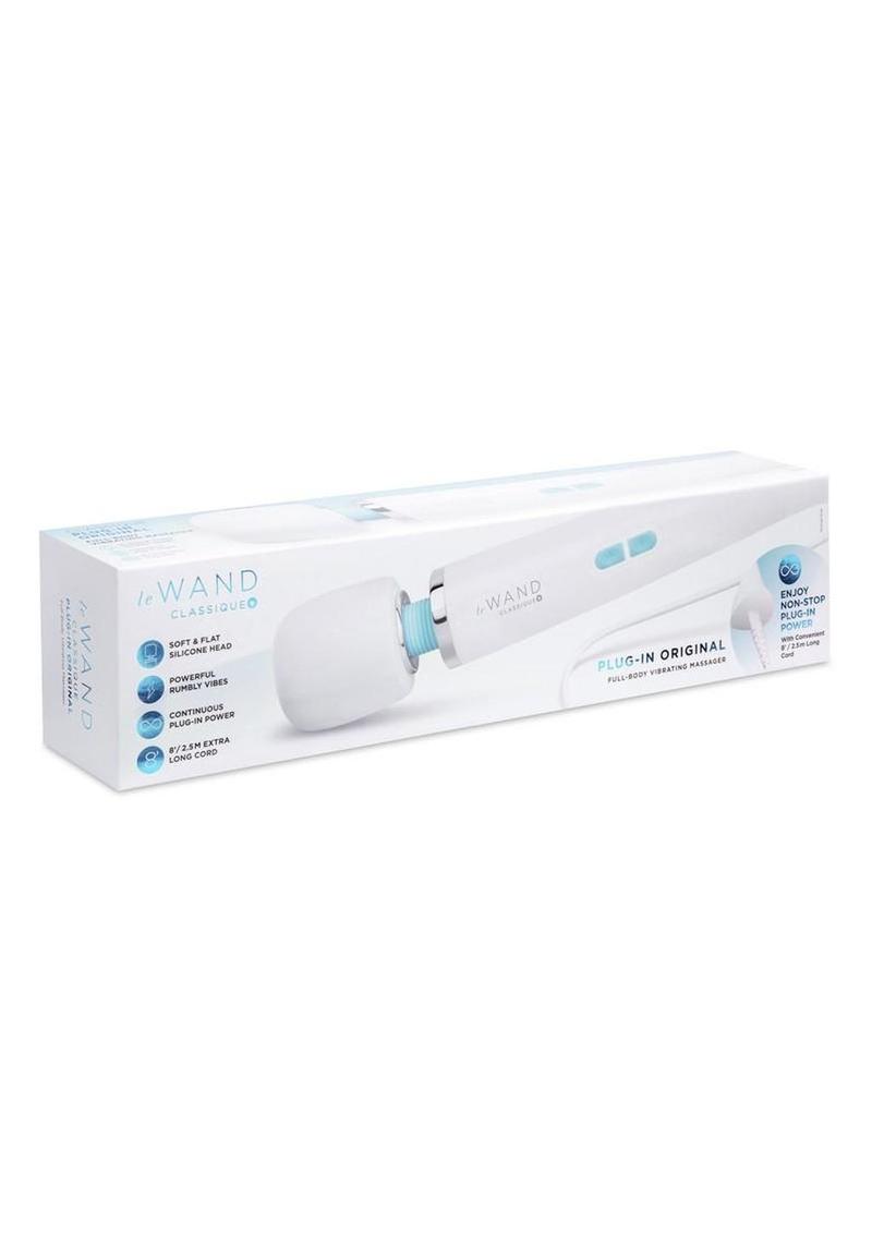 Le Wand Classique Silicone Plug In Wand - White