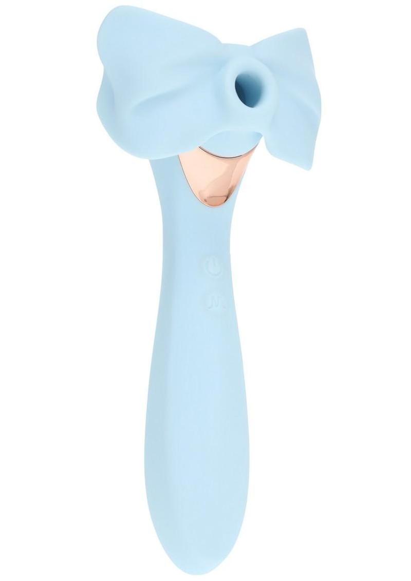 Loveline Darling Airtaptech 15 Function Rechargeable Silicone Vibrator - Blue