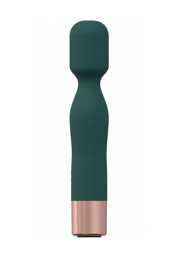 Loveline Glamour Silicone Rechargeable 10 Speed Mini Wand - Forest - Green