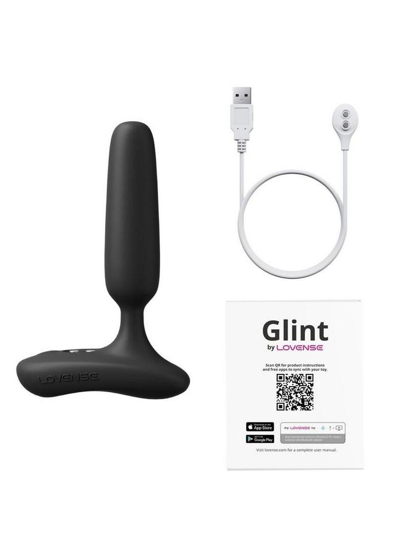 Lovense Glint App Controlled Touch Responsive Thrusting Rechargeable Silicone Butt Plug