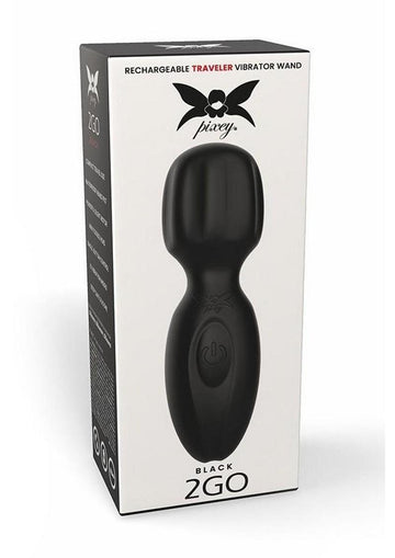 Pixey 2go Rechargeable Silicone Mini Wand - Black