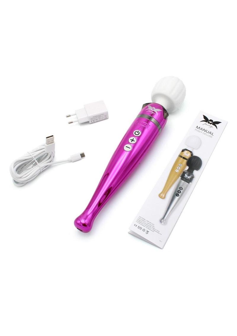 Pixey Deluxe Rechargeable Wireless Wand - Pink Chrome