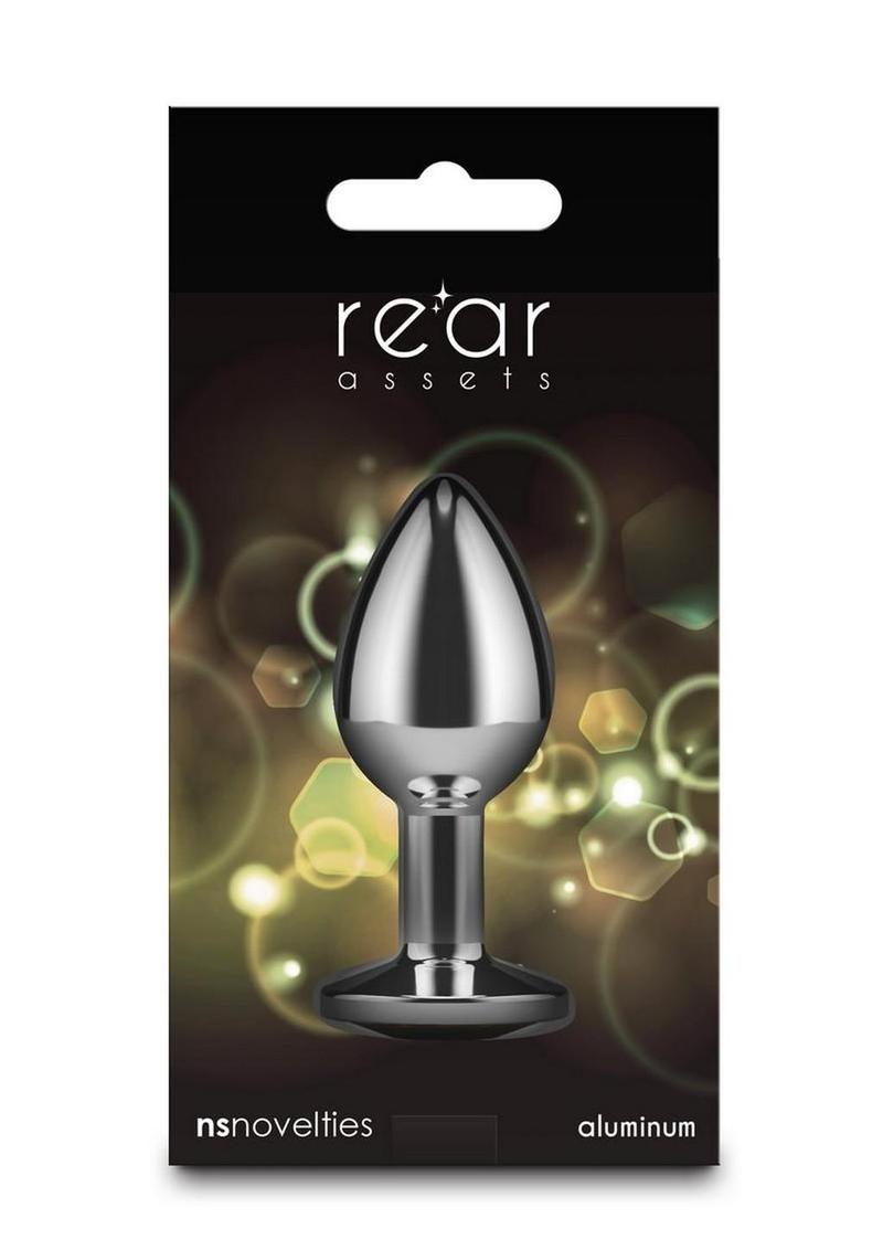Rear Assets Silver Anal Plug - Small - Yellow Gem