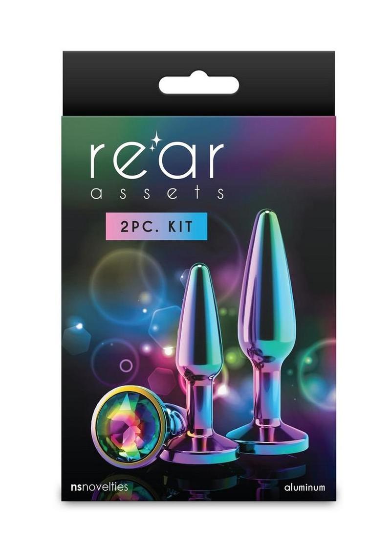 Rear Assets Tapered Trainer Chrome Plated Anal Plugs Kit - Multicolor - 3pc/Set