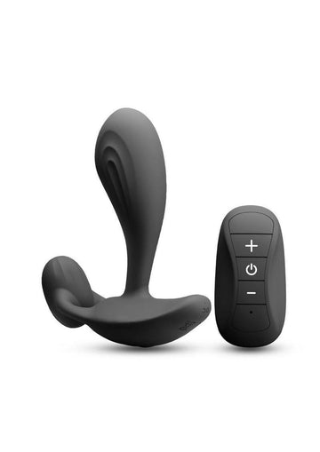 Renegade Echo Rechargeable Silicone Prostate Massager with Remote Control - Black