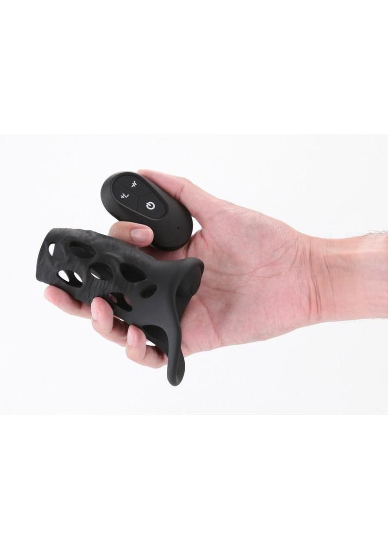 Renegade Edge Rechargeable Silicone Vibrating Penis Sleeve with Remote