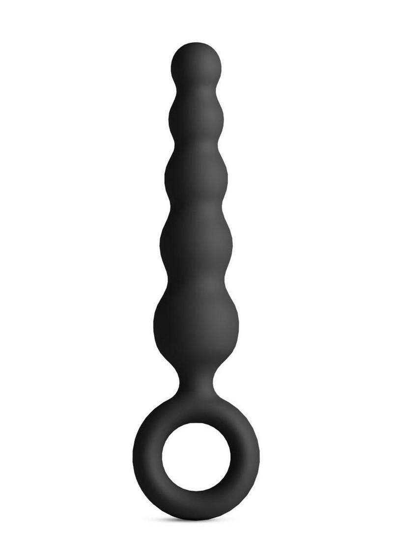Renegade Slip Tapered Slim Silicone Anal Plug - Black