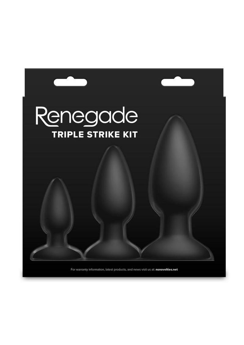 Renegade Triple Strike Silicone Anal Plug Kit